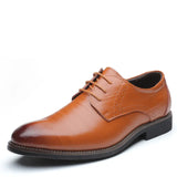 Zingj Business Formal Leather Shoes New Men's Large Size Single Shoes Shallow Mouth Lace Men's Shoes Version Room Decorative