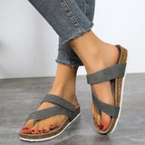 Sandals Women's Spring And Summer Fashion Casual Press Multi-Color Flat Bottom Women's Outer Wear Clip-To-Slips Half