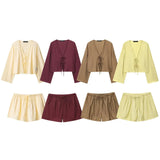 Spring New 2025 Wrinkles Effect And Outerwear Shorts 5427733