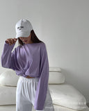 Spring And Autumn New Solid Color Long-Sleeved T-Shirt Women Hot BF Wind Lengthn Cotton Top