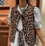 Women's Clothing INS Explosive Leopard Ripple Vest - Long-Term Stocking Assured