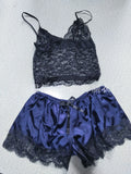 Hot Selling Lace Pajamas Two-Piece Lace Sling Perspective V-Neck Pajamas