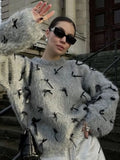 Autumn New Sea Horse Hairy Bow Sweater Woman | Warm Comfortable Fashion Trend Out Of The Street Daily
