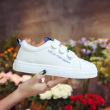 Children 2025 New Casual Shoes Fashion Women's Shoes Students Breathable Magic Sticker Small White Shoes Spring Summer Flat Plate