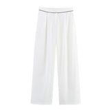 Women's 2025 Summer Cocksuit Collidered Coat + Casual Pants Set Women's