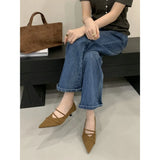 The Autumn Of 2025, The New Temperament Velvet Heady Kitten Heel Single Shoes Women's Shoes French Retro Women's Shoes High