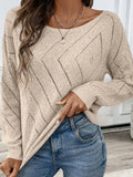 And Winter New Women's Sweater Loose Hollow Knitted Knitted Round Collar Collar