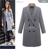 Autumn And Winter Station Long Large Size Hair, The Female Coat Seven Color Eight Double Buckle Coat Fast