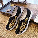 Zingj Men's Shoes Casual Cloth Shoes Father Shoes Fashion Three-Dimensional Relief Embroidered Soft Sole Walking Shoes Spring And Summer Style Men's Single