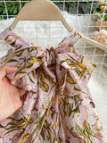 Vacation Beach Women Two Piece Set Elegant Halter Sleeveless Chiffon Tops And High Waist Wide Leg Pants Female New
