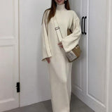 2025 New Women's Knitted Turtleneck Sweater Temperament Fashion Dress