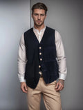 Men's Spring And Autumn Wicked Vest Pocket Splicing Design Design Jacket Solid Color Single-Clocked