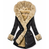 Autumn And Winter Coat Women's Warm Wool Hooded Jacket