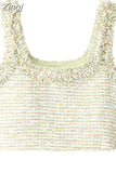 High Quality Women Knitting Sexy Tank Tops Ladies Sleeveless Solid Crop Tops Women 2023 Summer Off Shoulder Basic