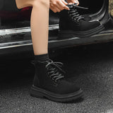 Zingj Martens Couples Fall 2024 Short Boots Fashion Ready Large Yellow Boots British Style Work Boots