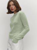 Spring And Summer New Thin Sweater Hoodie Women's Round Collar Perspective Basic Knitwear Candy