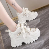 Dad Shoes Women's Breathable 2025 New Spring Mesh Sneakers Loose Cake Thick Bottom 8 Cm To Increase Women's