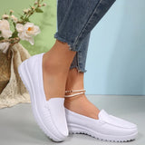 Soft Leather Bean Shoes Women's Middle-Aged And Elderly Women's Shoes Flat Heel Soft-Soled Mother Shoes Spring And Autumn Comfortable Leisure Single Shoes Soft Leather