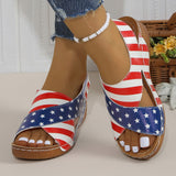 Bottom Color Roman Sandals Women's Pine Cake Bottom Magic Sticker Beach Cool Slippers