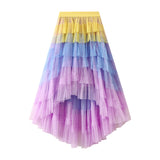 Cake Skirt High-Rise Mesh Skirt Unkempt Dress 2025 New Ladies Dress Fairy Skirt