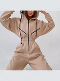 2025Ebay Hot Explosive Sports Casual Women's Hooded Jumpsuit