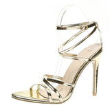 Summer New Sexy Comfortable Leather Thin Heel Women's Sandals Pure Color Pointed Large Yard Fish Mouth High Heel