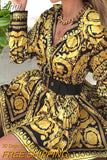 Printed Shirt Dress Women Vintage Long Sleeve Party Dress Mini Short Autumn Dresses Streetwear Winter Clothing