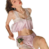 New Pyjamas French Lace Pink Slings Shorts Home Clothes Two Sets Of Pure