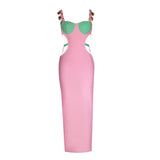 Women's Clothing 2024 Spring New Dress In The Long-Banded Repair Heavy Industry Luxury