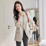 Zingj And Autumn Suit Jacket Female 2024 Spring And Autumn New Korean Version Of Fashion Slim Korean Version Of Free Hot Small Suit Jacket Female