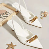 Summer New Large-Size Tip Fine Heel Heel Single Shoe