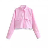 Women's Clothing Explosion Fashion Collar Long Sleeve Single Buckle