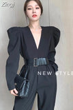 With Belt Ladies Trousers Elegant Office Lady Korean Playsuit Fashion Womens Ropa Mujer Otoo Casual