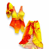 2025 New One-Piece Swimsuit Women Two-Piece Set Of Gradient One-Shoulder Double-Edged