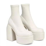 High-Tight Plus-Size Fashion Boots Women Autumn Coarse And Waterproof Table Frosted Skinny Leg