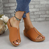 New Large-Size Women's Shoes Sandals Comfortable Slope And Slippers