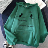 And Winter New Harajuku Sweatshirt Couple Shirt Personality Retro Dinosaur