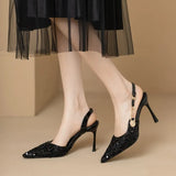 New Summer Tips Single-Shoes Dazzle Sandals Women's Niche Bao-Headed Fairy Shoes High