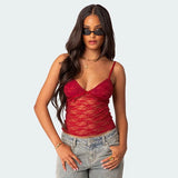 2024 Summer New V-Neck Sling On The Chest Bow T-Shirt To The Perspective Of The Sexy Bare