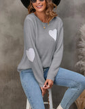 And Winter New Round Collar Solid Color Small Love Jacket Loose Sweater Knitted Shirt