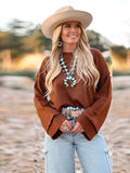 Autumn And Winter New Solid Color Round-Neck Sweater Women Hot Loose Commuter Wind Cover Long-Sleeved