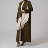 Early Autumn Heavy Industry Tuxedo Splicing Suit Personality Cut Long Coat Female