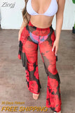 Sexy Women Bikini Cover Up Mesh Sheer Plus Size Swimwear Bathing Pants Trousers Swimsuit Beachwear Swimming