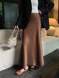 Xixi 2025 Autumn New Temperament Dingy High-Rise Half-Body Skirt Design Bag-Bumbum Fishtail Skirt