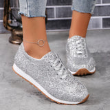 Size 2025 Spring And Autumn Casual Shoes Women Flashing Slid In Front Of The Flat-Soled Sports Casual Shoes