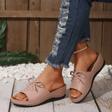 Summer New Women's Thick Bottom Slippers Large-Size With Fish Mouth Slope And Thick