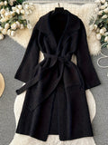 And Simple Sweater Coat Long Fashion Knitted Cardigan Coat Women's