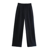 Spring New Folding Wide Leg Trousers