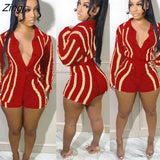 Women Striped Sweater Two Piece Set Cardigan Coat + Pants Slim Bodycon Streetwear Clothes For Women