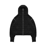 Brand Plus Velvet Double Hat Unique Design Hooded Jacket Autumn And Winter New Men's And Women's Loose Y2K